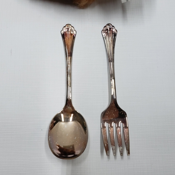 Oneida Community Silver Plate Baby Bear with Spoon and Fork in Box - Picture 3 of 11